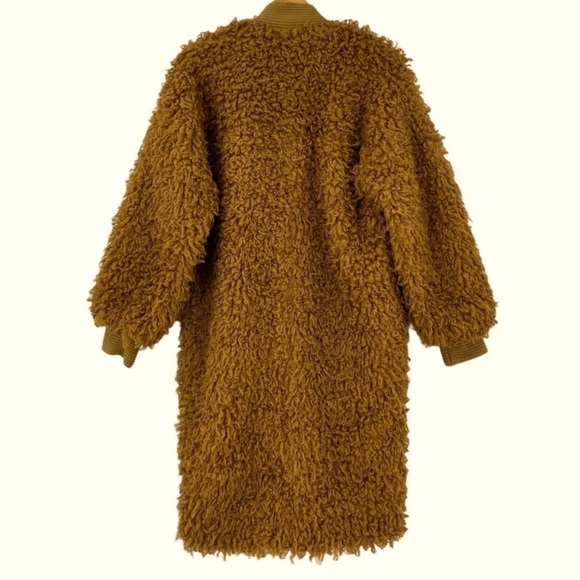 Free People Mongolian Boho Faux Fur Shag Oversized Retro Penny Lane Coat SZ S/M - Picture 2 of 8